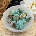 Chrysoprase crystal tumbles