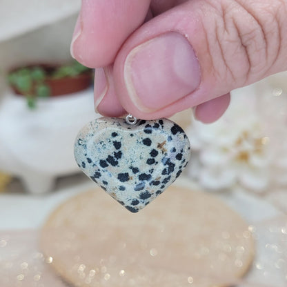 Dalmation Jasper Heart Pendant