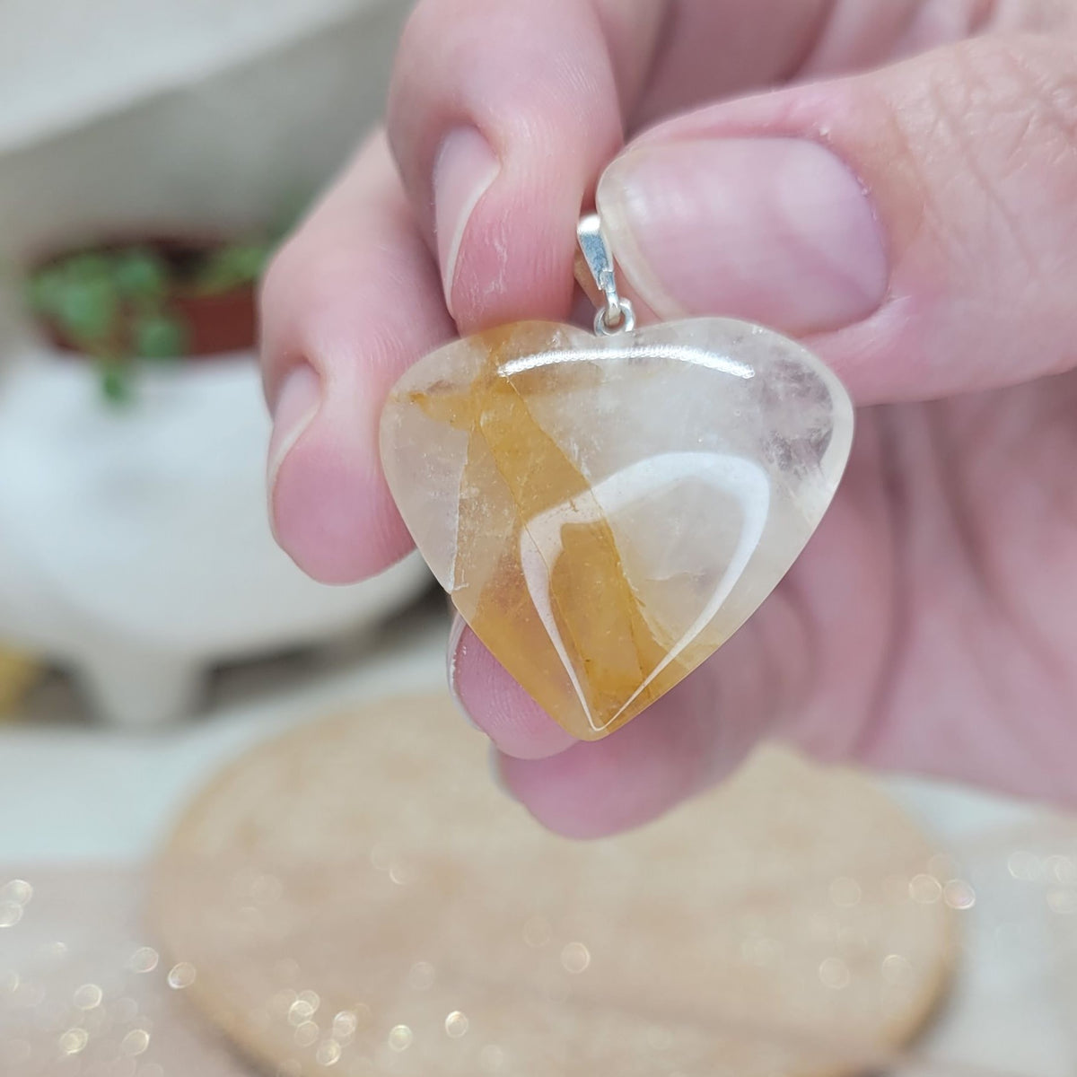 Golden Healer Heart Pendant
