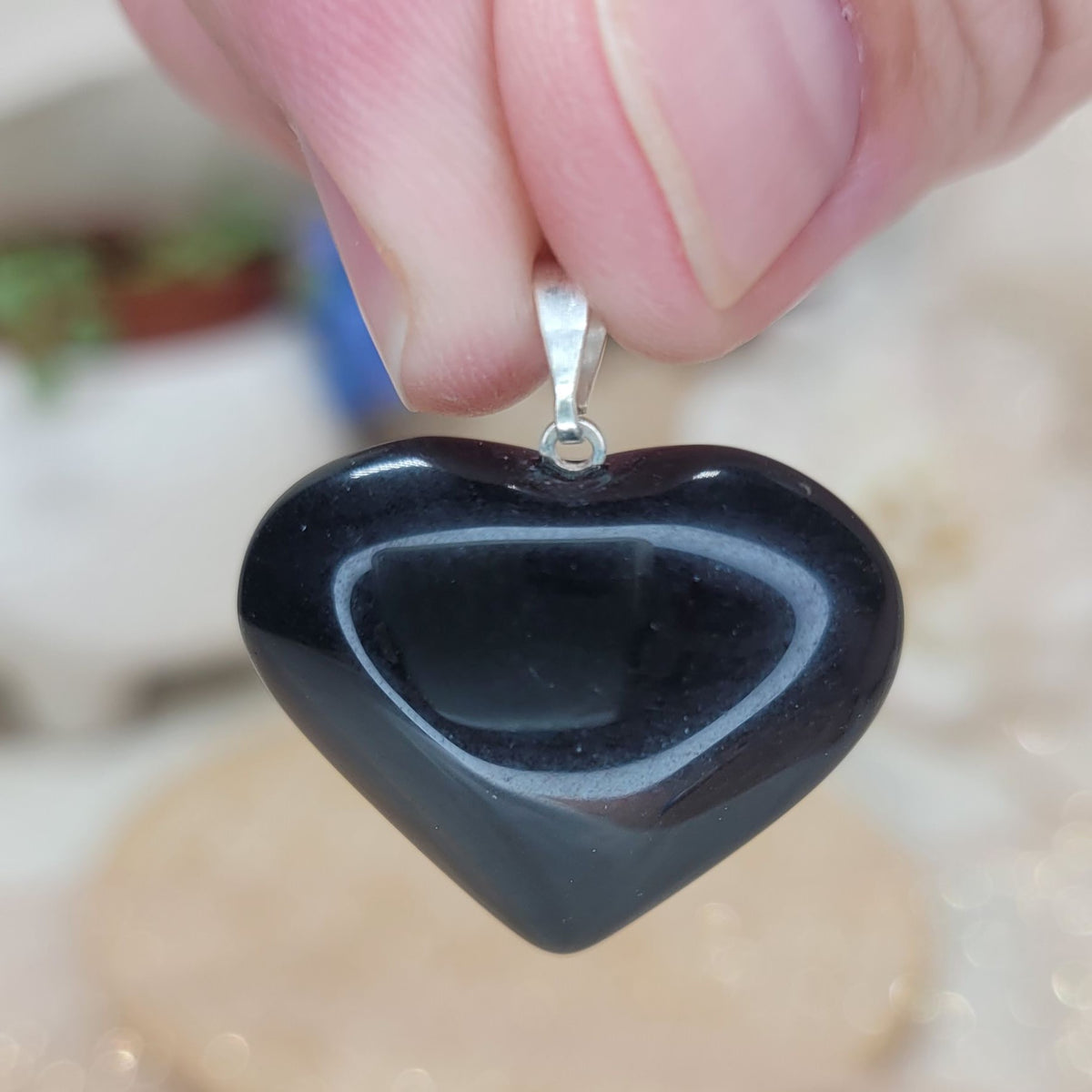 Obsidian Heart Pendant
